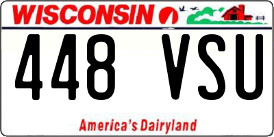 WI license plate 448VSU