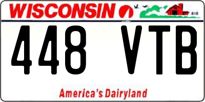WI license plate 448VTB