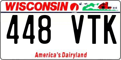 WI license plate 448VTK