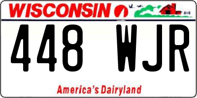 WI license plate 448WJR