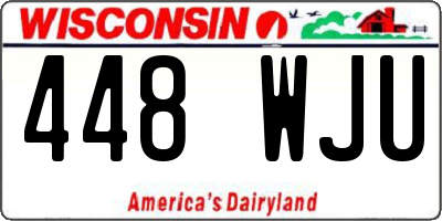 WI license plate 448WJU