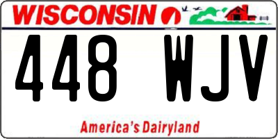WI license plate 448WJV