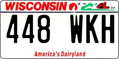 WI license plate 448WKH