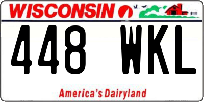 WI license plate 448WKL