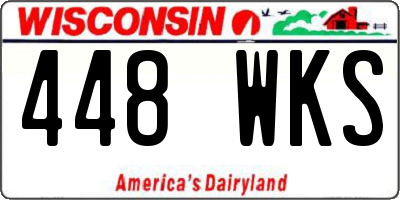 WI license plate 448WKS