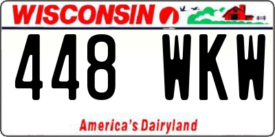WI license plate 448WKW