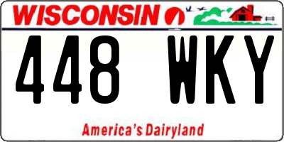 WI license plate 448WKY