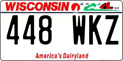 WI license plate 448WKZ