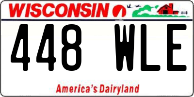 WI license plate 448WLE