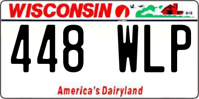 WI license plate 448WLP