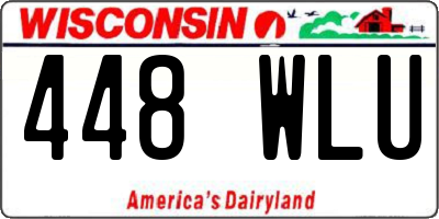 WI license plate 448WLU