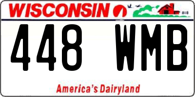 WI license plate 448WMB