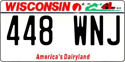 WI license plate 448WNJ
