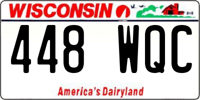 WI license plate 448WQC