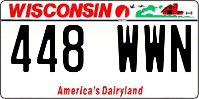 WI license plate 448WWN