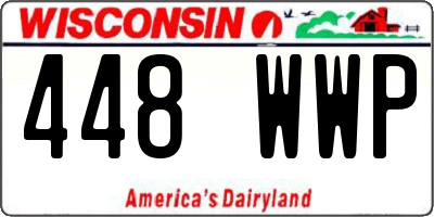 WI license plate 448WWP