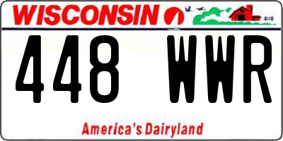 WI license plate 448WWR
