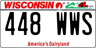 WI license plate 448WWS