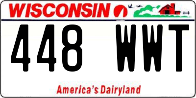 WI license plate 448WWT