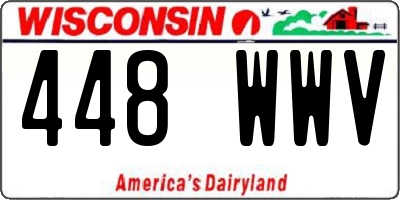 WI license plate 448WWV