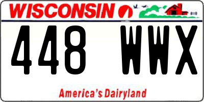 WI license plate 448WWX