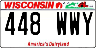 WI license plate 448WWY