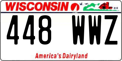 WI license plate 448WWZ
