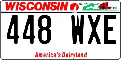 WI license plate 448WXE