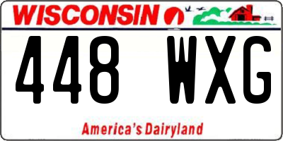 WI license plate 448WXG
