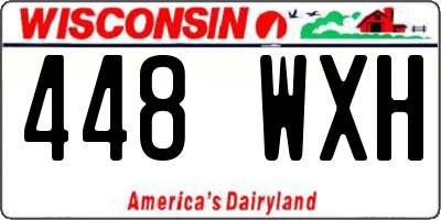 WI license plate 448WXH