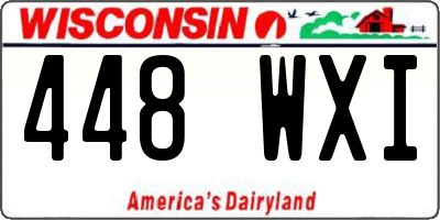 WI license plate 448WXI