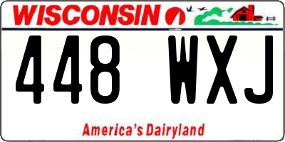 WI license plate 448WXJ