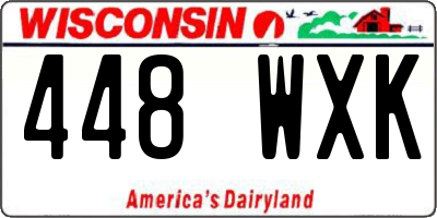 WI license plate 448WXK