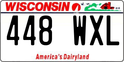 WI license plate 448WXL