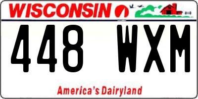 WI license plate 448WXM