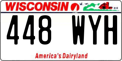 WI license plate 448WYH