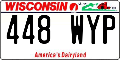 WI license plate 448WYP