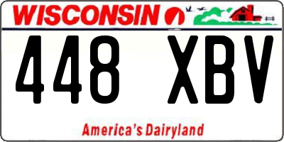 WI license plate 448XBV
