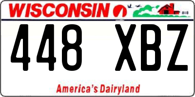 WI license plate 448XBZ
