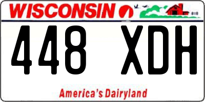 WI license plate 448XDH