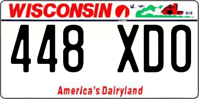 WI license plate 448XDO