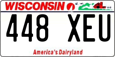 WI license plate 448XEU