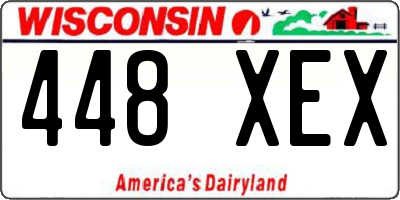 WI license plate 448XEX
