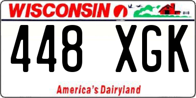 WI license plate 448XGK