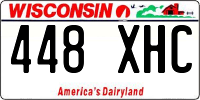 WI license plate 448XHC