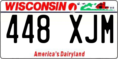 WI license plate 448XJM