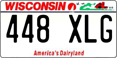 WI license plate 448XLG