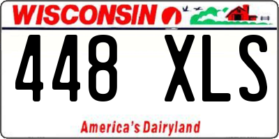 WI license plate 448XLS