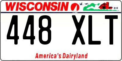 WI license plate 448XLT