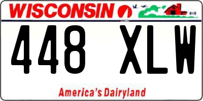 WI license plate 448XLW
